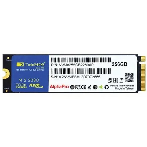 TwinMOS AlphaPro 3600MBs/3500MBs, NVMe256GB2280AP SSD M.2 NVMe 256GB Cene