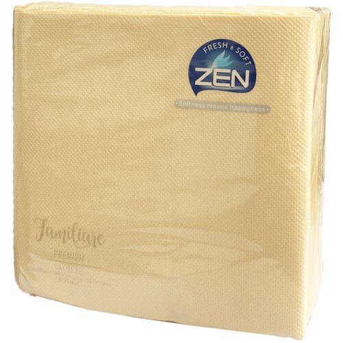 Zen Salvete Familiare Premium, Dvoslojne, 50 komada, Žute Slike