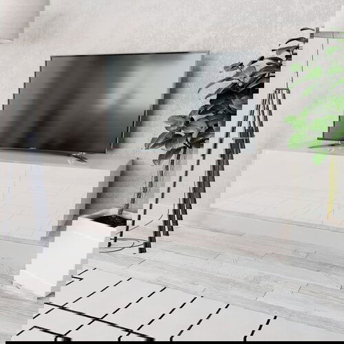 VidaXL TV omarica iverna plo&amp;scaron;ča 120x40x34 cm visok sijaj bela Slike