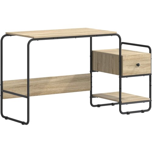  Stol s pohranom Hrast sonoma 131.5 x 50 x 75.5 cm Slike