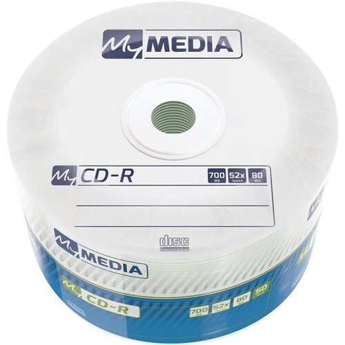 Mymedia CD-R 52X 50PK WRAP 700MB 69201 disk Slike