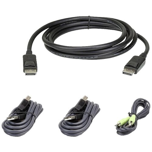 Aten Komplet kablov 2L-7D02UDPX4 DisplayPort KVM priključni kabel 1.80 m črna, (20416841) Cene