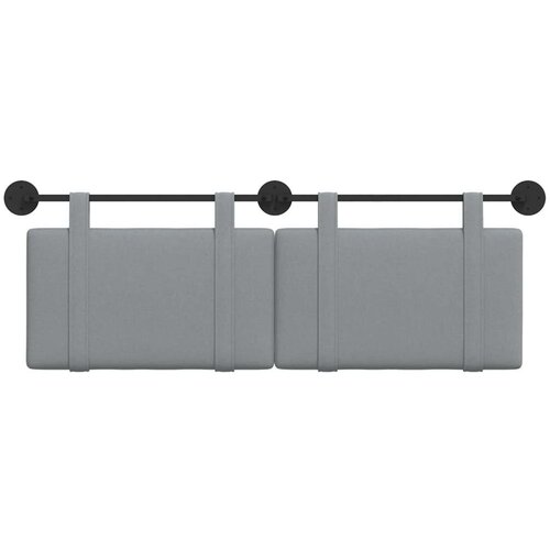  Držeće uzglavlje Zidne Svijetlo siva 130 x 55 x 5 cm tkanina - Svjetlosiva 120 cm bez LED svjetla Slike