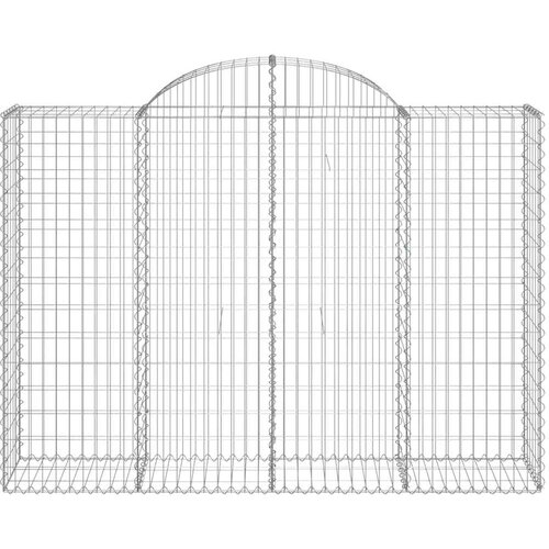  Lučne gabionske ko&amp;scaron;are 10kom 200x50x140/160cm pocinčano željezo Slike