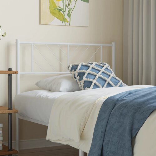 vidaXL Kovinsko vzglavje belo 90 cm Cene