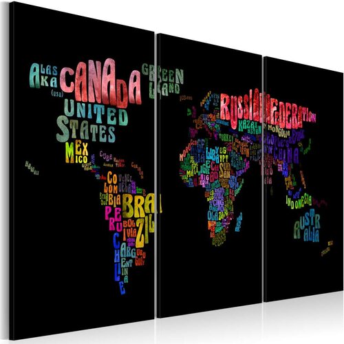  Slika - Names of countries - triptych 90x60 Slike