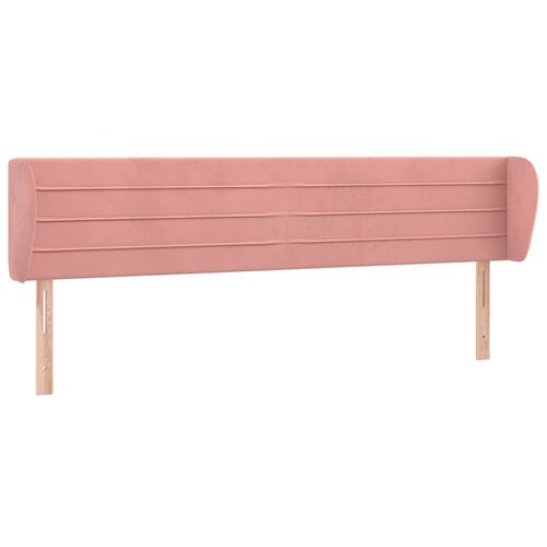 Maison Chic posteljno vzglavje - vzglavna omarica - nočna omarica z u&amp;scaron;esi roza 183x23x78/88 cm žamet, (21707591) Slike