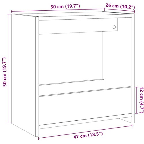  Pomoćni stol staro drvo 50x26x50 cm konstruirano drvo Slike