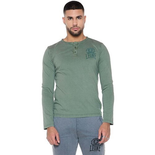 Leone 1947 Majice z dolgimi rokavi Man T-Shirt Long Sleeves Treatments Zelena Cene