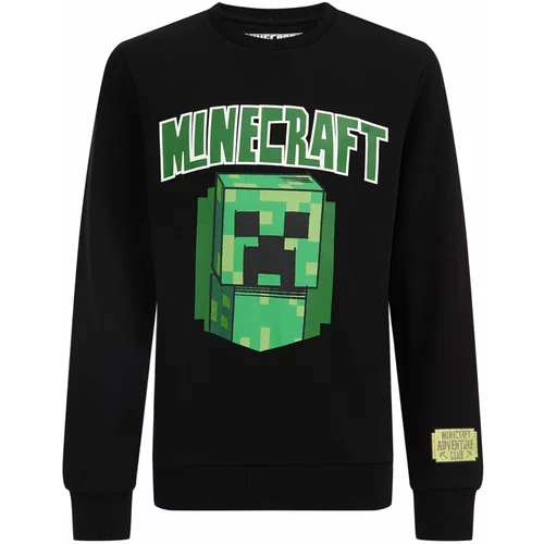 WE Fashion Sweater majica zelena / crna