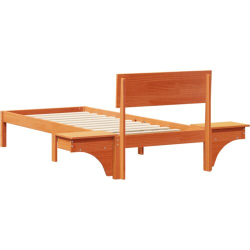  Krevet s okvirima i noćnim ormarićima Vo&amp;scaron;tano smeđa 75 x 190 cm Slike
