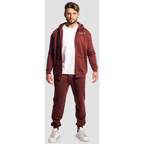 GymBeam Mu&amp;scaron;ka dukserica Zone Zip Up Cherrywood Slike