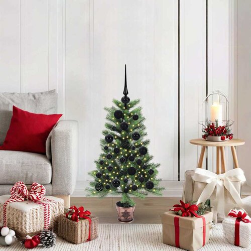  Božićno drvce s 150 LED svjetlima s stalakom Zelena 90 cm PE Cene