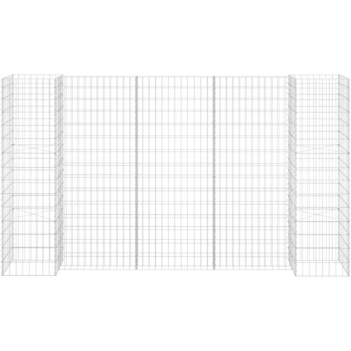  Gabionska sadilica u H-obliku od čelične žice 260 x 40 x 150 cm Slike