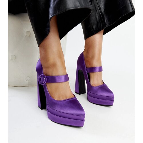 Gemre Purple block heel pumps Mikea Cijene