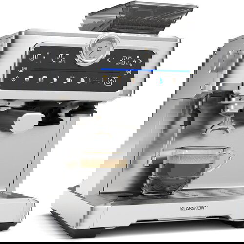 Klarstein GrandPresso Touch kavni aparat | 20 barov | vgrajen mlinček | indikator tlaka | mlečna pena Cene