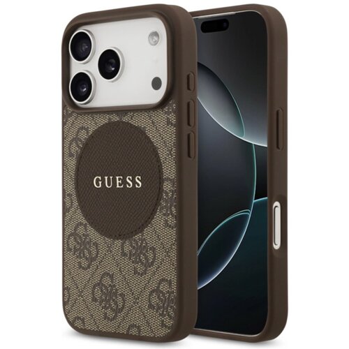  Maska Guess 4G Circle Classic Logo MagSafe za iPhone 17 Pro braon Cene