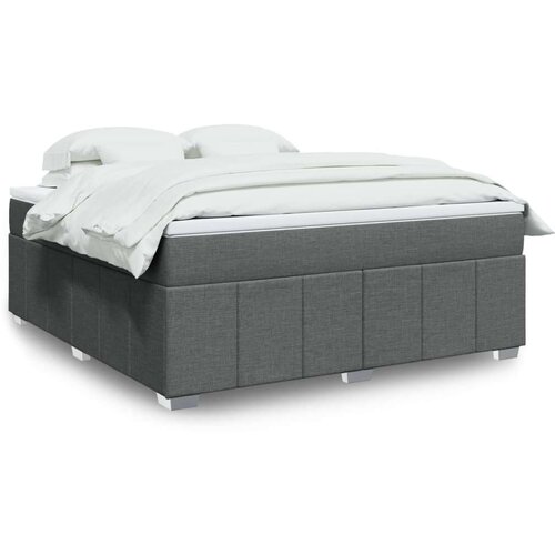VidaXL Okvir kreveta s oprugama i madrac svjetlosivi 180x200cm tkanina Slike