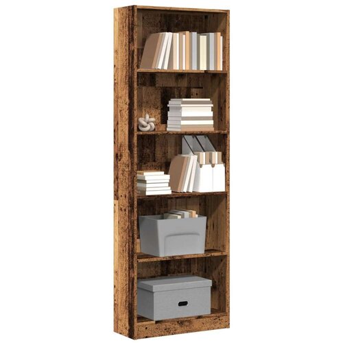 vidaXL Regal za knjige boja starog drva 60x24x176 cm drveni Cijene