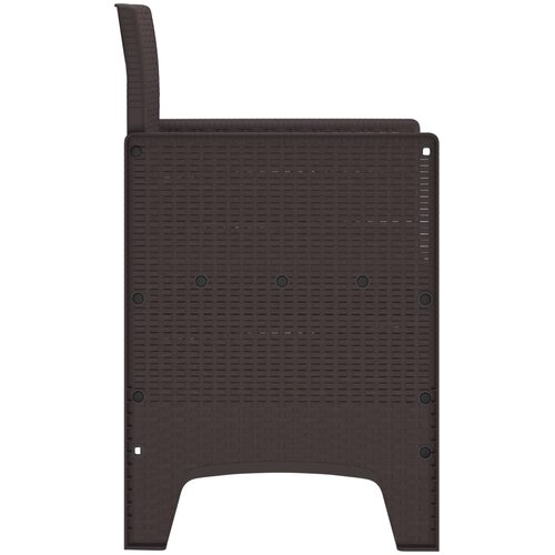  Vrtna stolica 2 pcs Smeđa 53 x 49 x 85 cm Polipropilen Slike
