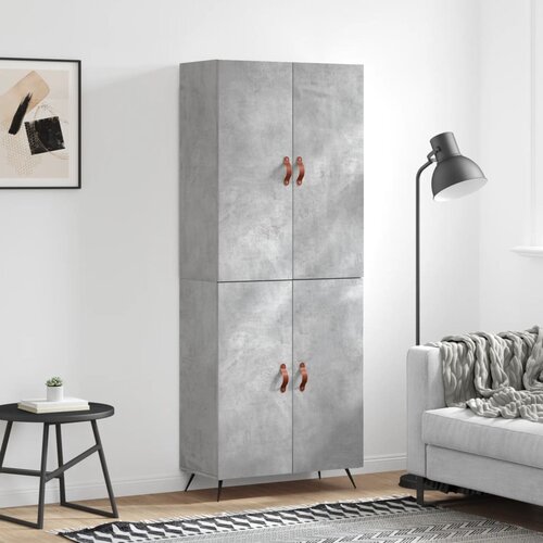 The Living Store Visoka komoda betonsko siva 69,5x34x180 cm inženirski les - Visoka Omara, (21836062) Cene