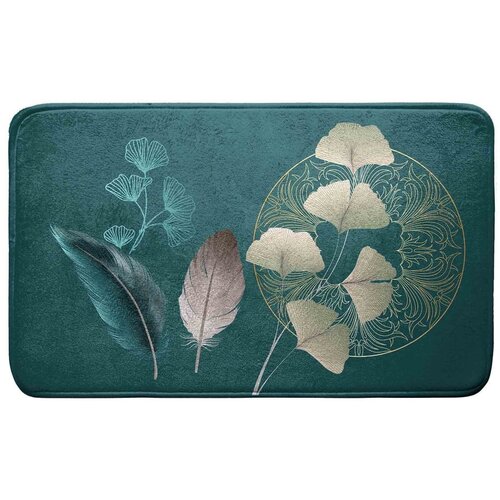 Douceur d intérieur Tirkizna kupaonska prostirka 45x75 cm Ginkoblue – Cijene