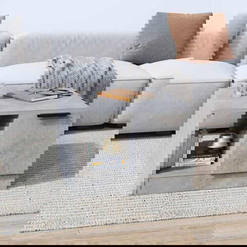 Furnova Klubska mizica betonsko siva 50x50x36 cm konstruiran les, (21914512) Slike