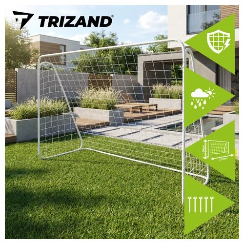 Trizand nogometni gol 213 &amp;times; 150 &amp;times; 90 cm &amp;ndash; metalni vrtni gol s mrežom Slike