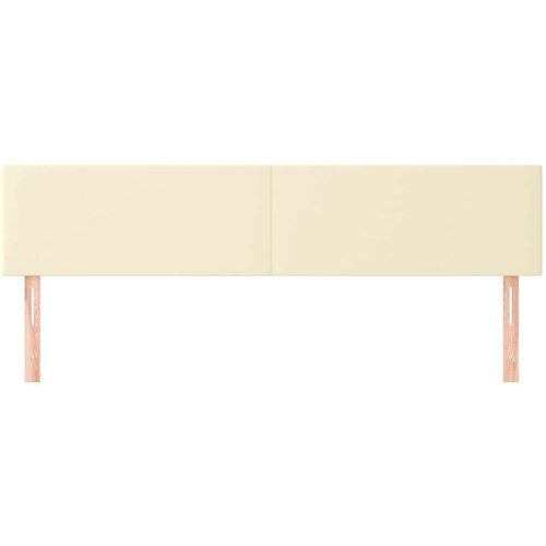  Uzglavlja 2 kom krem 80x5x78/88 cm od umjetne kože Slike