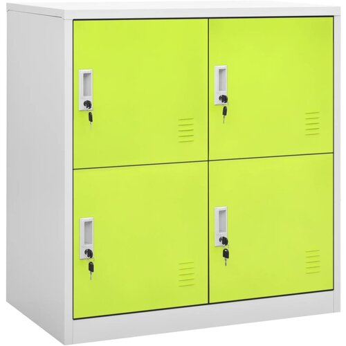 vidaXL omara s ključavnico svetlo siva in zelena 90x45x92,5 cm jeklo Cene