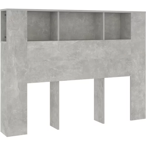 vidaXL Vzglavna omarica betonsko siva 140x18,5x104,5 cm, (20646126)