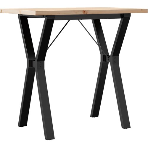 Maison Chic Jedilna miza - Kuhinjska miza - Jedilni stol Y okvir 80x50x75,5 cm trdna borovina lito železo, (21715212) Cene