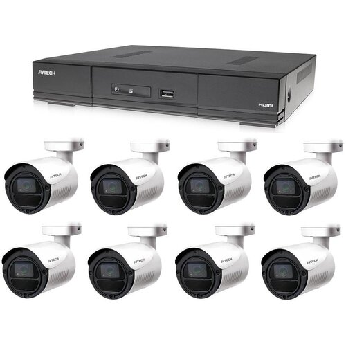 Avtech Komplet kamer 1x DVR DGD1009AV in 8x 2MPX Bullet kamera DGC1105YFT + 4x BREZPLAČEN napajalnik!, (20653035) Slike