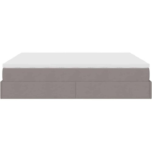 VidaXL otomanski okvir kreveta s madracima smeđesivi 200x200cm tkanine Slike