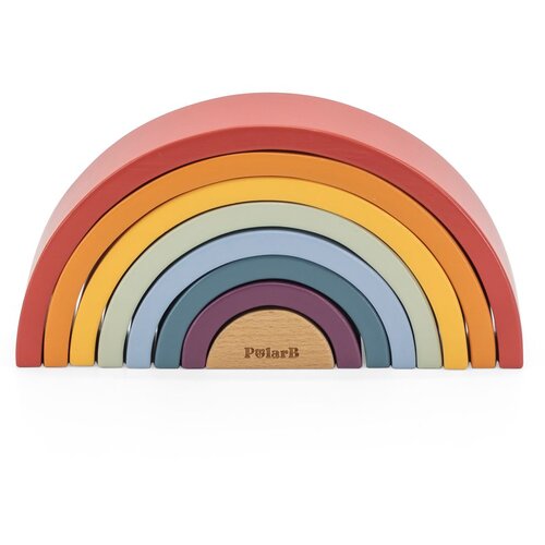 Viga polarb drvena dugina slagalica kreativne montessori kocke Slike