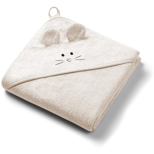 BabyOno Brisača bambus 100x100 cm, z u&amp;scaron;eski, svetlo bež Slike