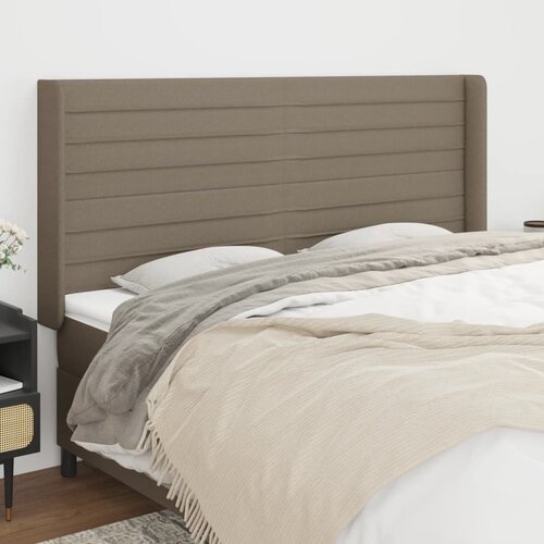 The Living Store Vzglavje z ušesi taupe 203x16x118/128 cm blago - Vzglavje, (21659839) Cene