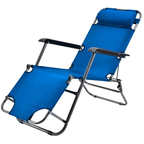  Sklopiva prenosiva kamping ležaljka stolica - velika plava (178 x 47 CM) Cene