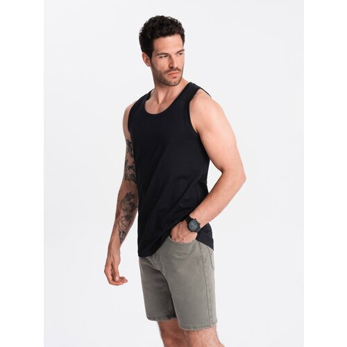 Ombre Men&amp;#039;s BASIC cotton tank top - black Slike