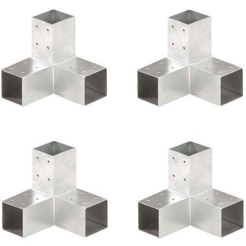 vidaXL Spojniki za stebre 4 kosi Y oblike pocinkana kovina 71x71 mm Cene