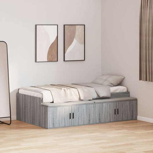  Krevet s pohranom Siva sonoma 90x190 cm Cijene