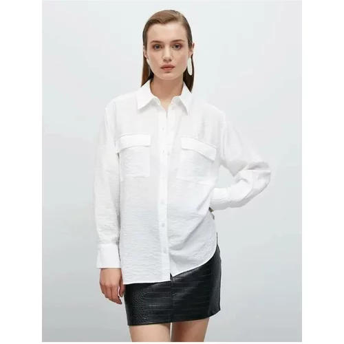 Koton 4WAK60003EW Women's Cotton Shirt WHITE