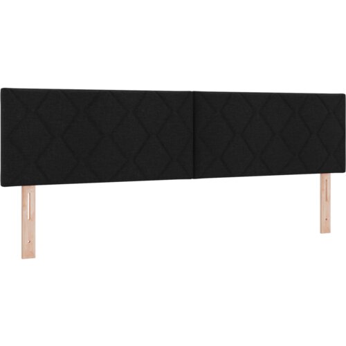  Krevet s opruga kutije s uzglavljem Crna 180 x 200 cm Tkanina Slike