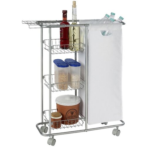 Wenko Univerzalni mobilen regal s ko&amp;scaron;arico Slim, 28 l Slike