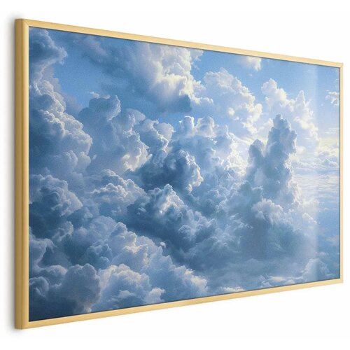 Plakat Ocean in the Air: Waving Clouds Reflecting Morning Light 90x60 Zlatni okvir Cijene