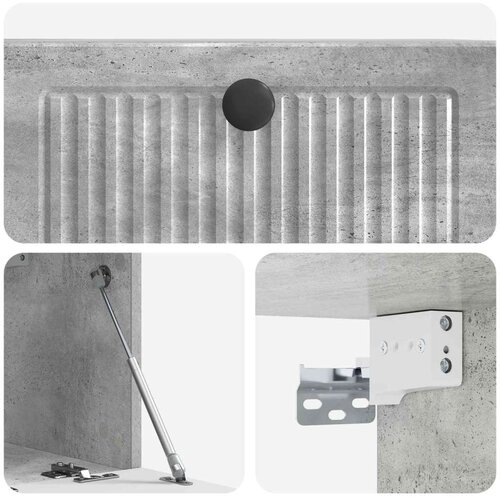  ormar za zid Zidne Betonska siva 59 5 x 31 x 30 cm Slike