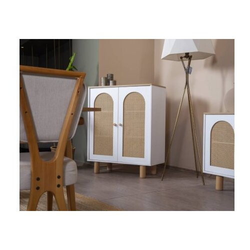 Hanah home Boemska komoda, 90x105x41 cm, Bijela Cene