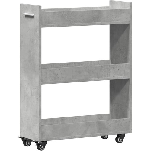  s kotačima betonska siva 60x22x79cm konstruiranog drva Slike