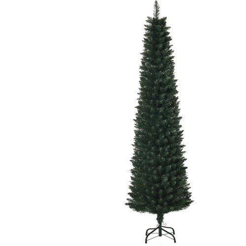 HOMCOM Umetno božično drevo 180 cm visoko z zložljivo podlago, 380 vej, PVC in kovina, zeleno, (20756639) Cene