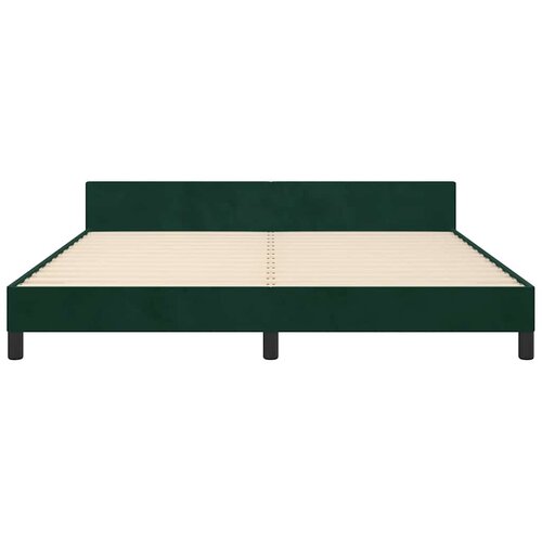  Okvir za krevet s uzglavljem tamnozeleni 180x200 cm bar&amp;scaron;unasti Slike